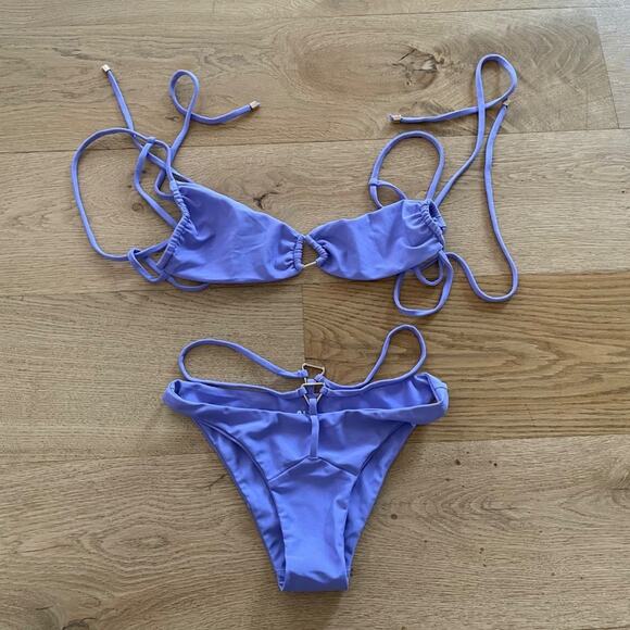 ALT Swim - Triangle Ring Bikini in Purple - Picture 1 of 6